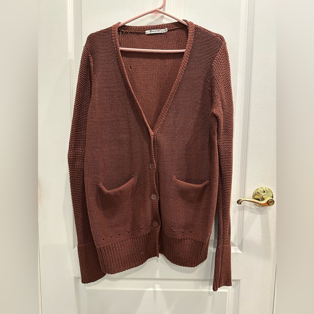 T by Alexander Wang Women’s Button V-Neck Cardigan Medium